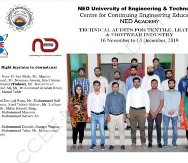 Successful Completion of Professional Certificate Short Course on Technical Audits at NED-UET